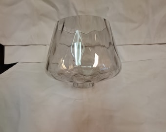 vintage  smoked optic glass replacement globe   4 3/4 inch tall , 1 5/8 fitter  Mod styling circa 1960s ,70s  no cips or cracks  sonce shade