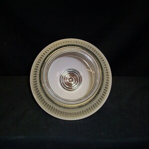 Vintage Art Deco Deckenglas Lichtschirm Hängeschirm antik Lampe Glas Bernstein und klare Lichthülle, Landlichtschirm, 1930er Jahre Bild 6