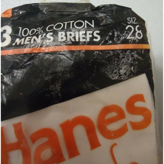 NOS VTG White 100% Cotton Hanes Briefs Underwear s