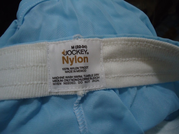 NOS Vtg Light Blue Silky Nylon Tricot Jockey Brie… - image 2