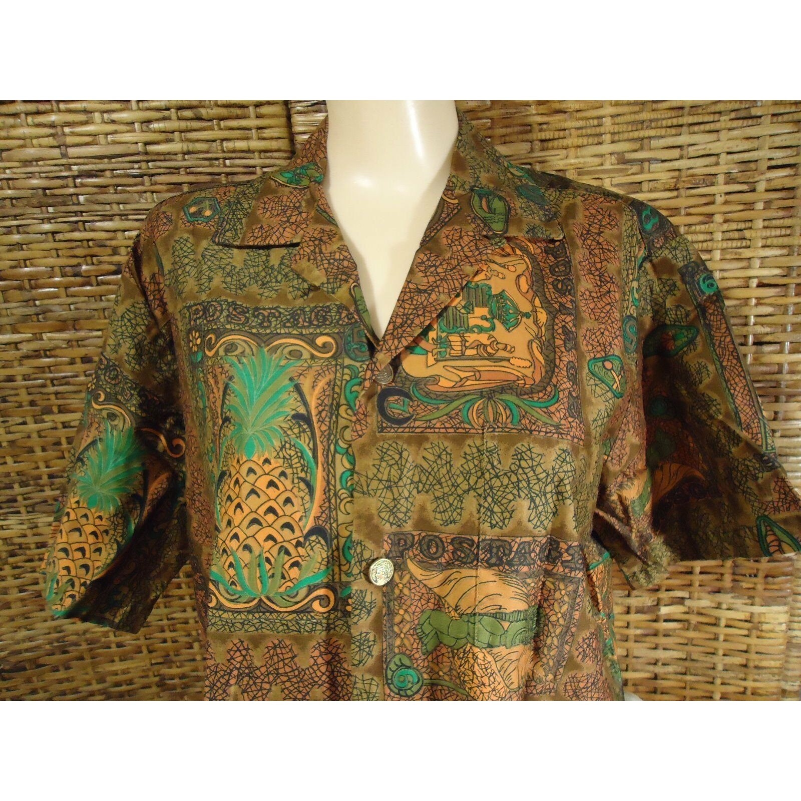 夏の主役服 圧巻の民族柄 70s Waltah Clarke's アロハシャツ 夏の主役服 圧巻の民族柄 70s Waltah Clarke's アロハシャツ