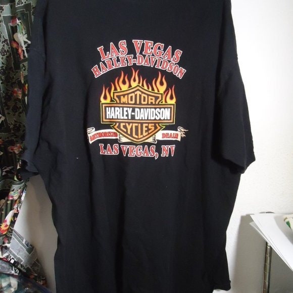 Vtg Black Harley Davidson Holoubek 3x Tshirt 3xl Las Vegas