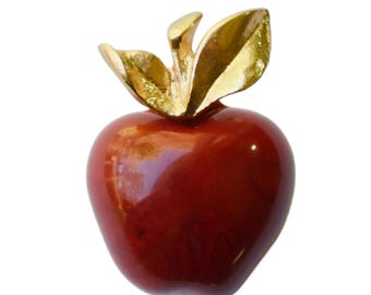 Vintage Avon Red Apple Kunststoff Pin Lehrer Geschenk Schmuck