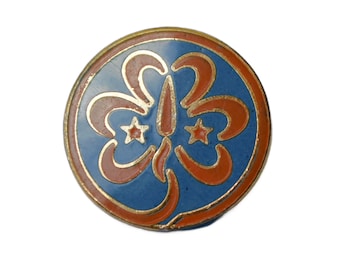 Vintage Girl Guides Scouts World klaverblad emaille pin broche World Association of Girl Guides en Girl Scouts WAGGGS pin