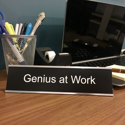 2x 8 Funny Joke Desk Name Plate & Holder Set | Etsy