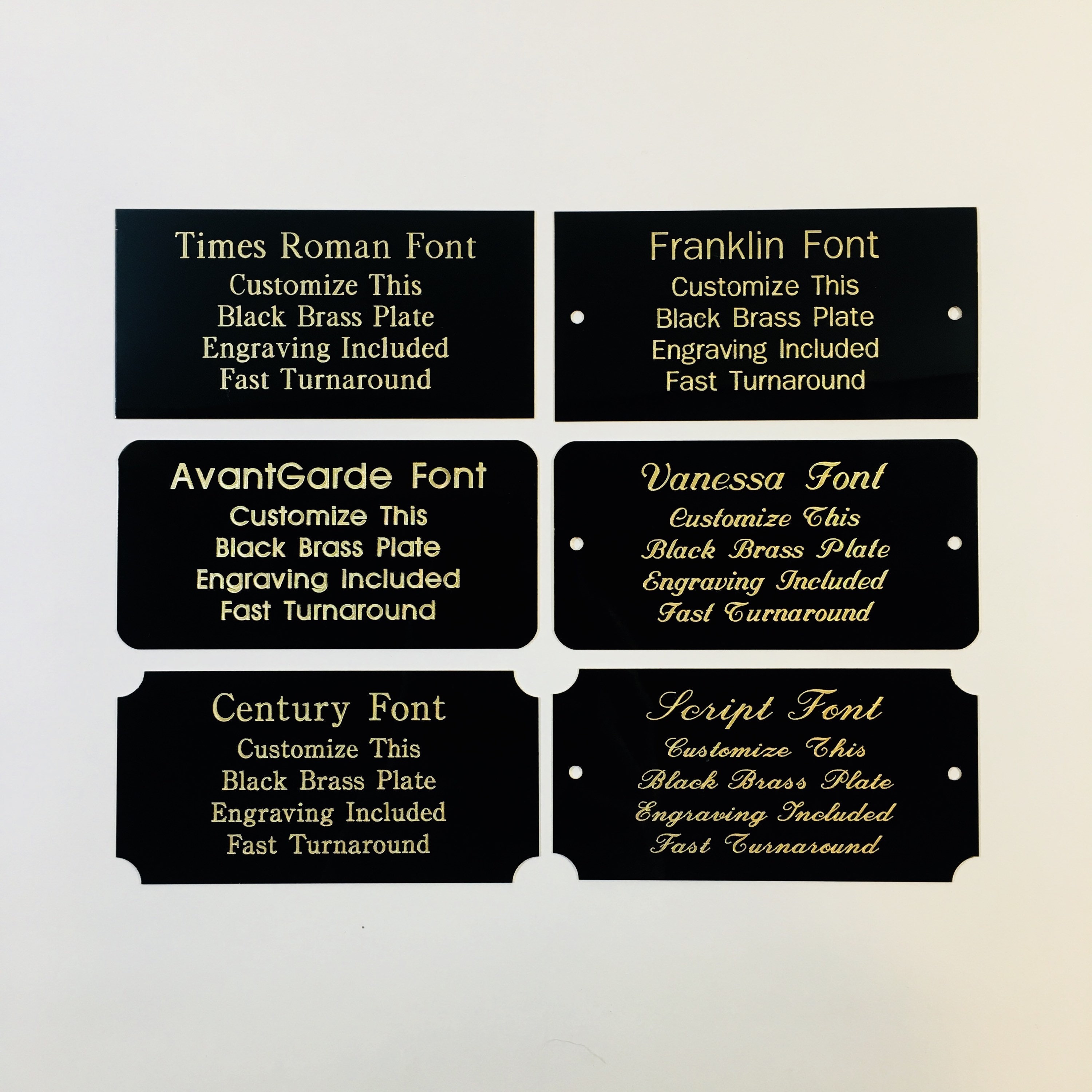 2"x4" Engraved Solid Black Brass Plate Gold Etched Letters Custom Personalized Plaque Adhesive Backing Gift Label Sign Trophy Taxidermy