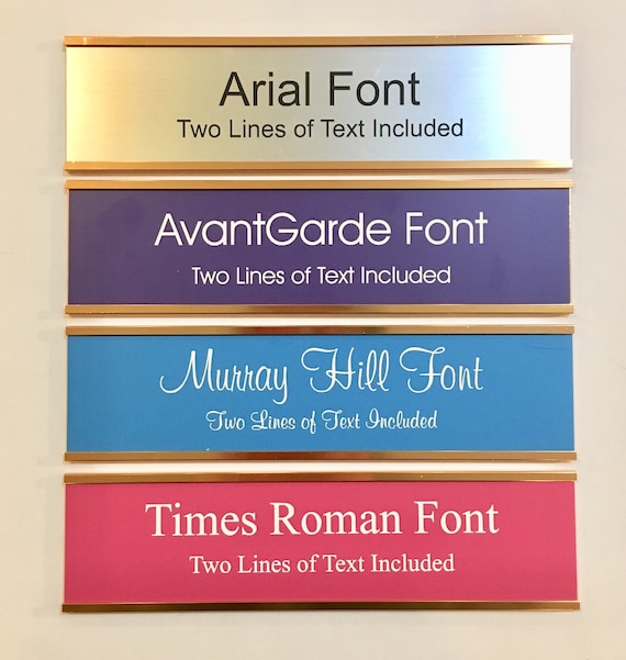 Purple 2 x 8 Laser Engraved Name Plate with Gold Aluminum Holder Adhesive Backed Cubicle Flush Mountable Door Wall Purple 2 x 8 Laser Engraved Name Plate with Gold Aluminum Holder Adhesive Backed Cubicle Flush Mountable Door Wall