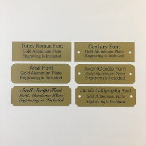 1&quot;x3&quot; Laser Engraved Gold Aluminum Plaque Black Letters Custom Personalized  Plate Adhesive Backed - Trophy Award Gift Sign Label Wedding