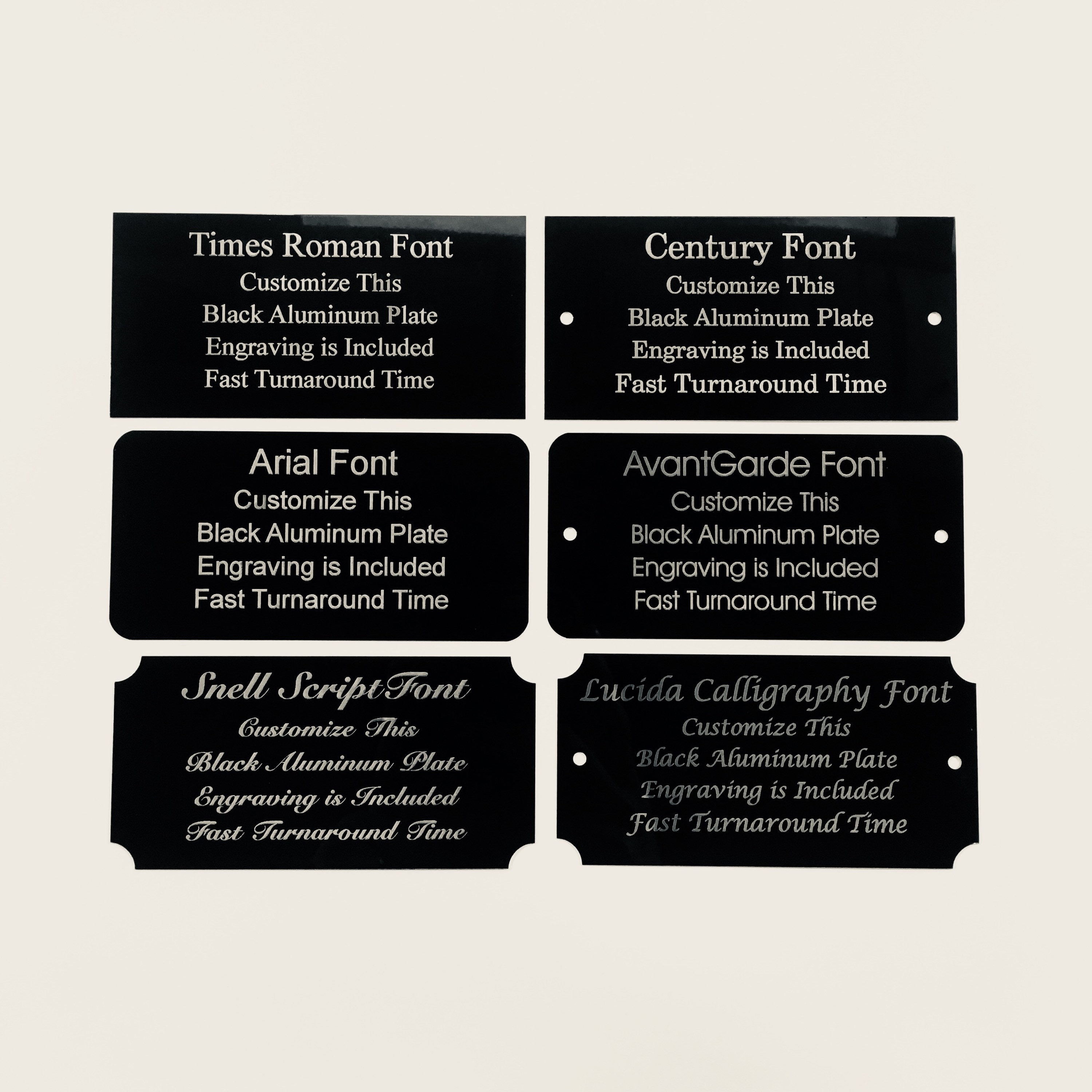 4"x6" Laser Engraved Black Aluminum Plaque Silver Letters Custom Personalized Plate Adhesive Backed - Trophy Award Gift Sign Label Wedding