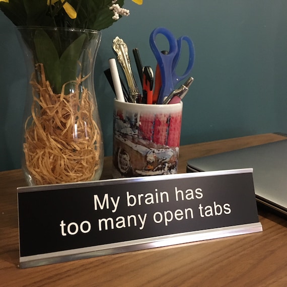2x8 Funny Joke Desk Name Plate & Holder Set Etsy