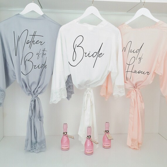 personalised bridal dressing gowns