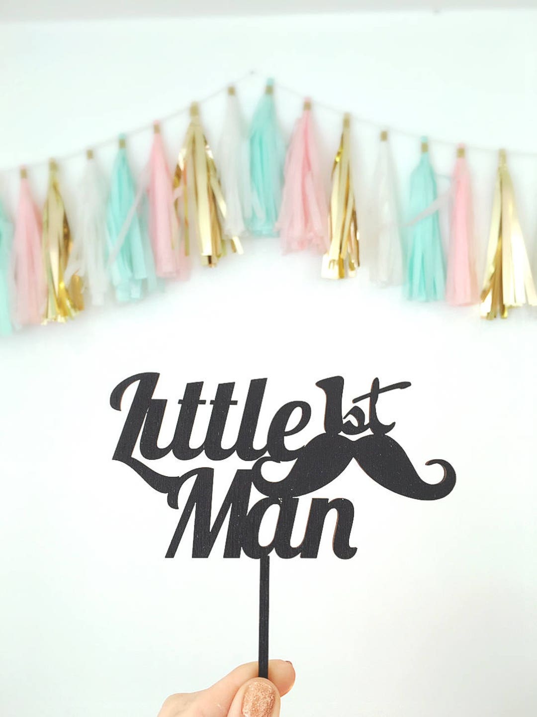 Personalised 1st Birthday Cake Topper Little Man Cake Topper - Etsy