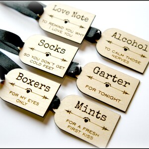 Wooden Groom Survival Kit Tags, Groom Gift, Night Before The Wedding Gift, Groom To Be Gift image 3