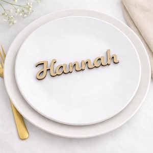 Cartes de lieu pour mariage, noms de lieux en bois, noms de table personnalisés découpés au laser, cadeaux pour invité