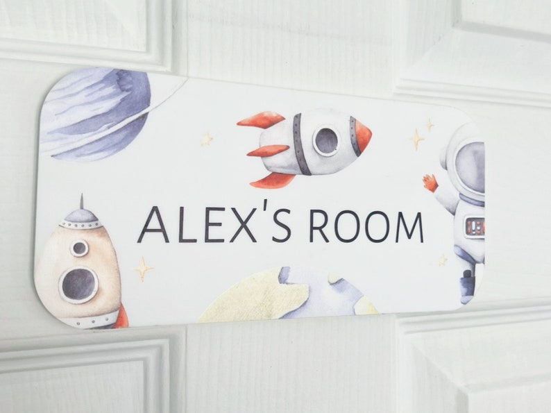 Personalised Space Room Sign: Rocket Theme Nursery Decor - Etsy