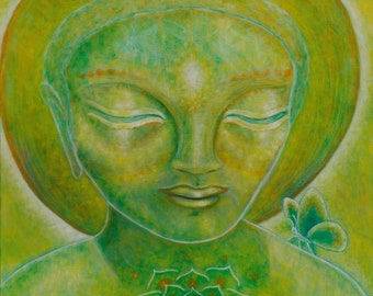 Andligt gratulationskort, Buddha-gratulationskort, Zenkonst, Meditationskonsgåva, Mindfulness-gåva, Andlig gåva, Buddha-kort, Yogakort