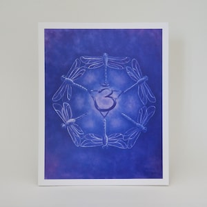 Chakra Kunst Geschenk, Libelle Kunstdruck, spirituelle Kunst, Meditation Kunst, Heilung Kunst Geschenk, Dankbarkeit Kunst, Tier Kunstkarte, Urlaub Geschenkideen
