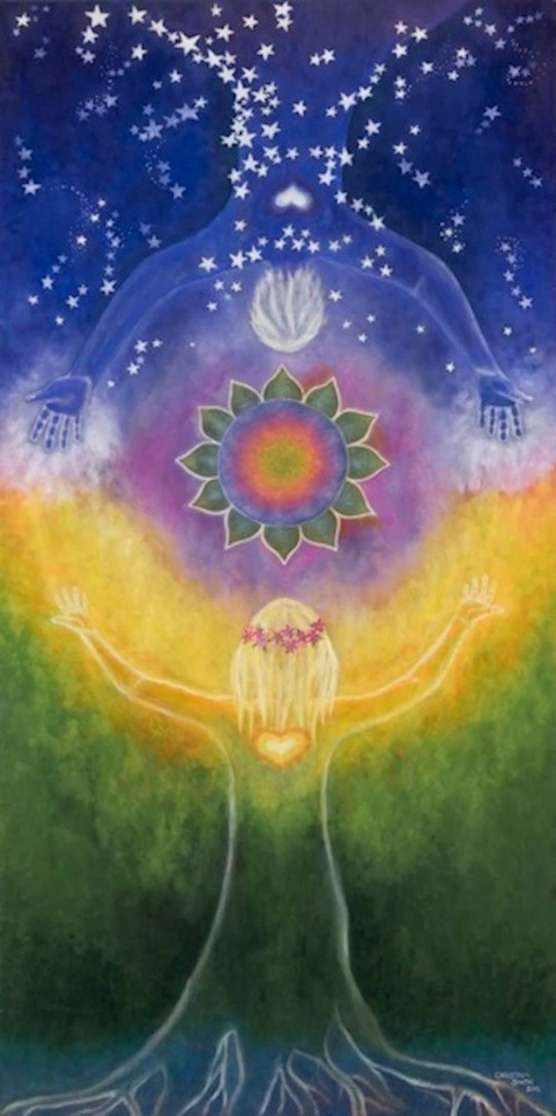 Mother Earth Father Sky Art Print, Wedding Gift, Love Mandala ...