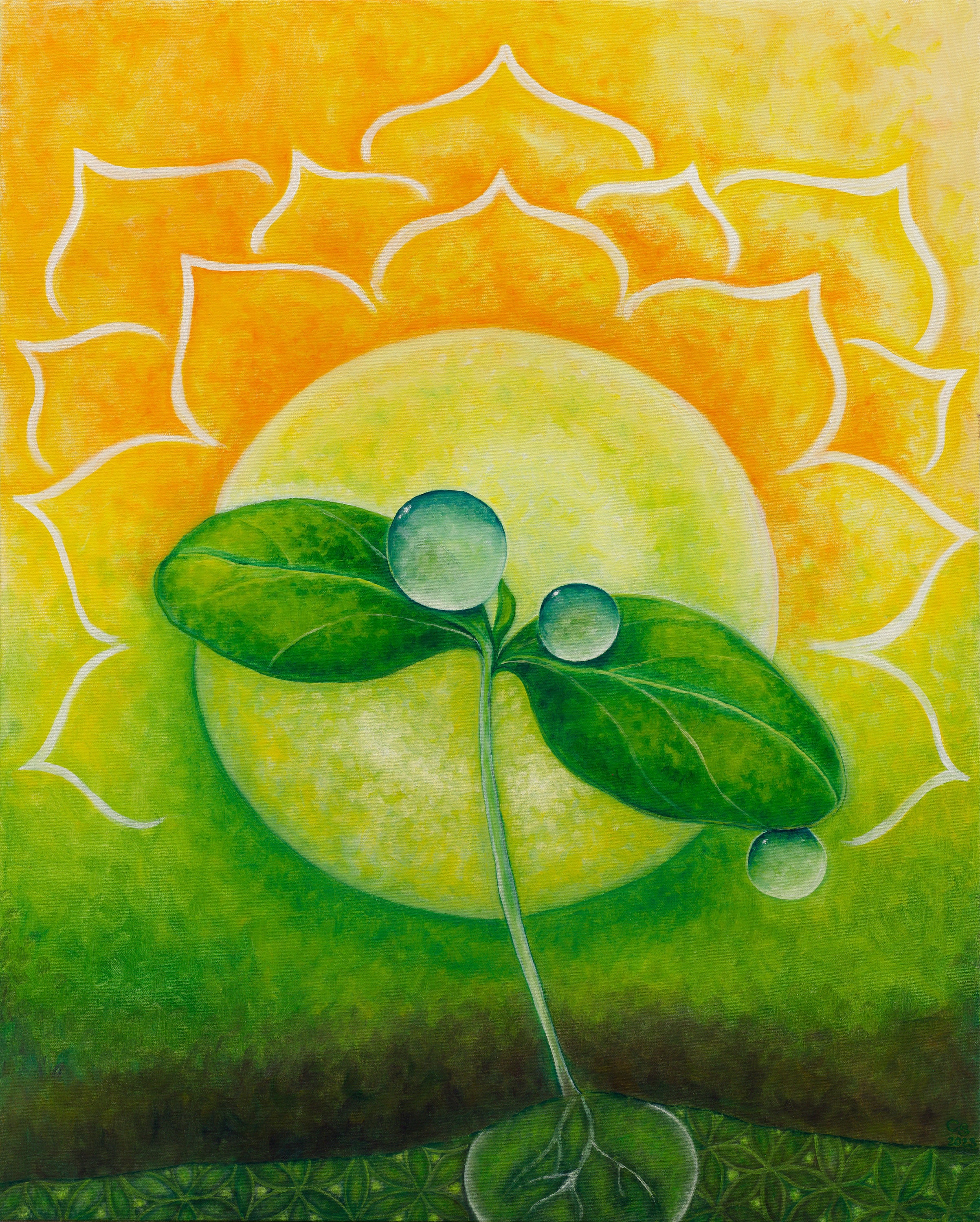 Seedling Painting, Gardener's Gift, Visionary Art, Gaia Art Print