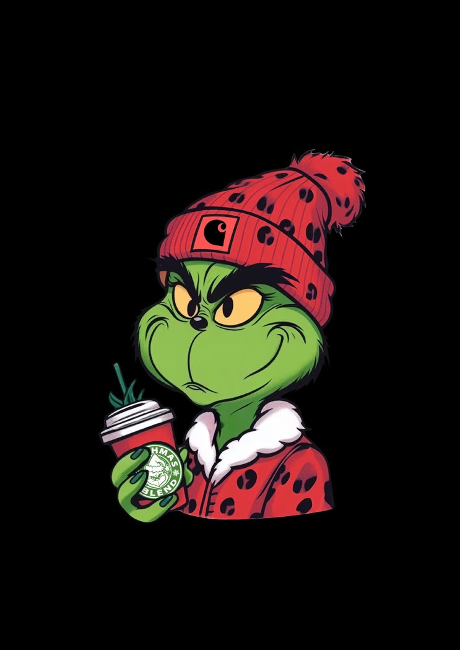 Grinch Coffee PNG Etsy