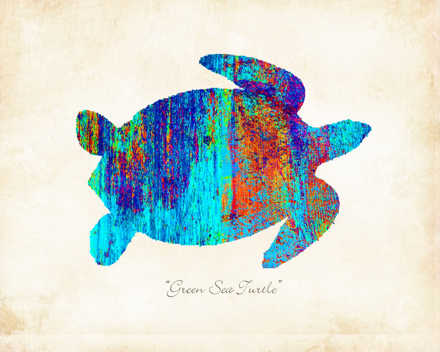 Watercolor Giant Sea Turtle Art Print Signed by Artist Dan Morris ...