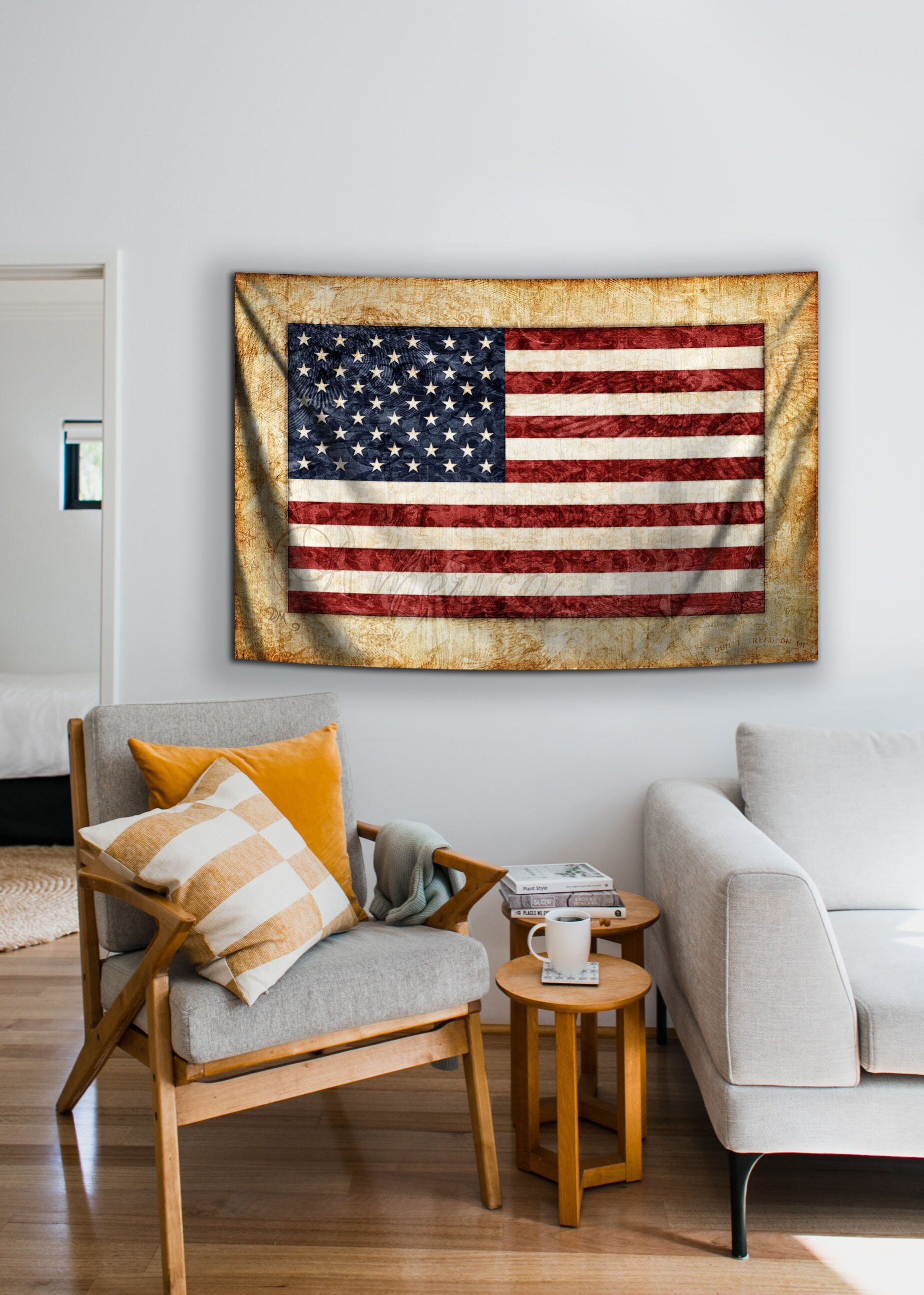 USA Flag Tapestry Wall Hanging by Artist Dan Morris Washable Multiple Sizes Available College Dorm Military Pride Americana US Flag Etsy