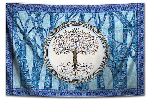 Tree of Life Tree Tapestry Decorative Wall Hanging by Dan Morris Washable Choose Size Washable Soft Fabric dan Morris Etsy Canada