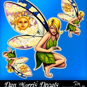 Dan Morris Celestial Fairy Sticker Decal &quot;Claudia Fairy&quot;, perfect for any indoor outdoor use,sticker RV, Car,Cooler, ©Dan Morris