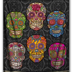 Sugar skull tapestry shop
