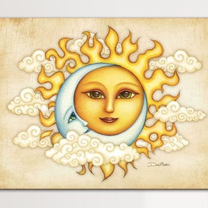 Sun Moon Dan Morris Art Print perfect Pair Sun - Etsy