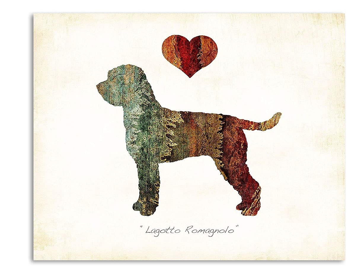 Lagotto Romagnolo Dog Breed Watercolor Art Print by Artist Dan