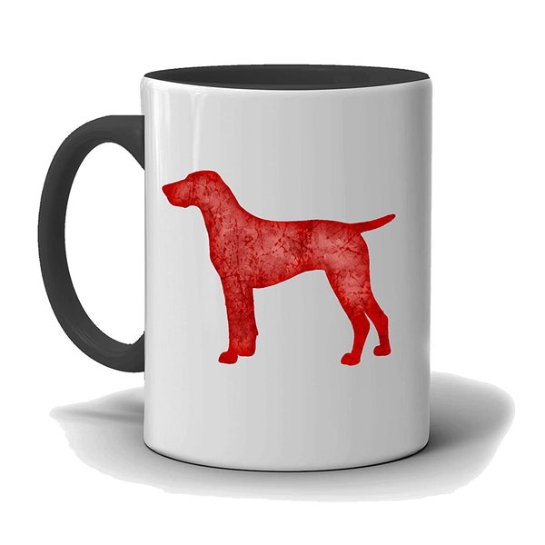 German Shorthair Pointer Dog Breed Custom Mug by Dan Morris, Personalize, I Love My dog, Black & White Mug, Made to order, ©Dan Morris