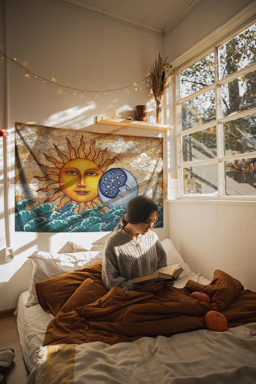 Ocean Sunrise Tapestry Wall Hanging by Artist Dan Morris Sun Moon Tapestry Multiple Sizes Washable Dorm Room Sun Moon dan Morris Etsy Canada