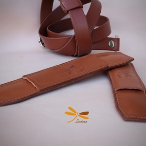 Natural leather shoulder strap pad, handmade genuine leather shoulder protector for Bags and Backpacks, comfortable & durable strap cushion