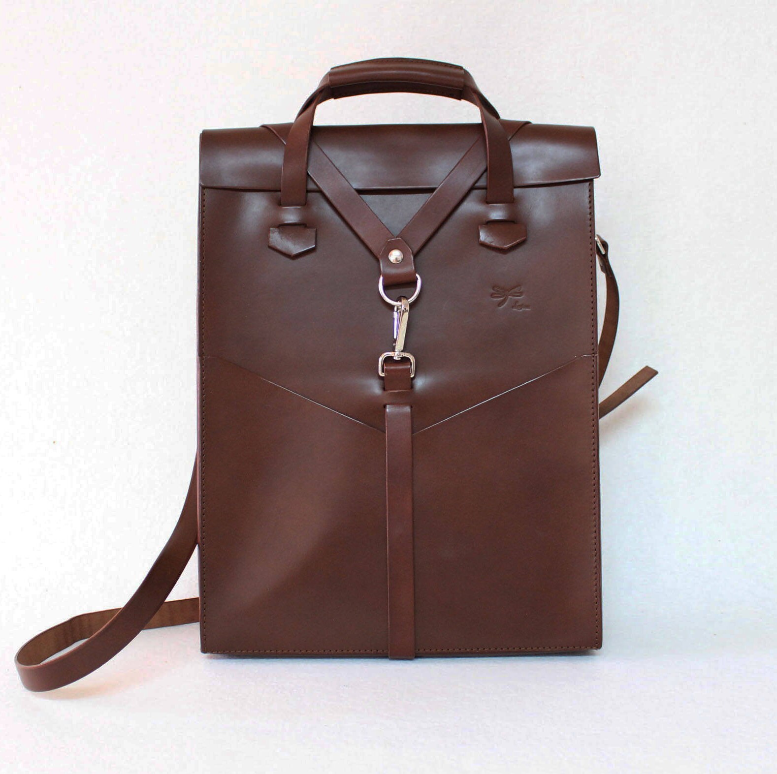 ladies brown leather laptop bag