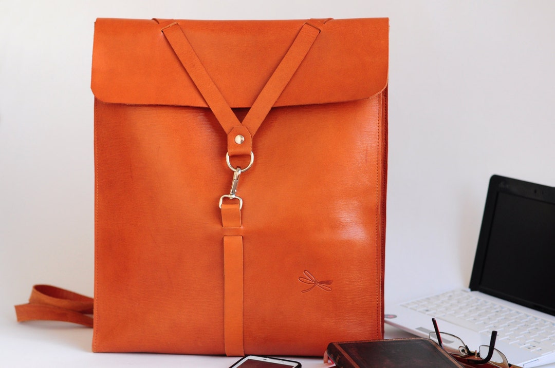 Leather Bag Leather Backpack for Men Backpack for Laptop Etsy