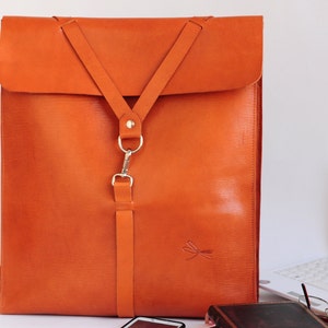 Leather bag, Leather backpack for men, Backpack for laptop, folders, ect. Leather school bag, Desing by Ludena