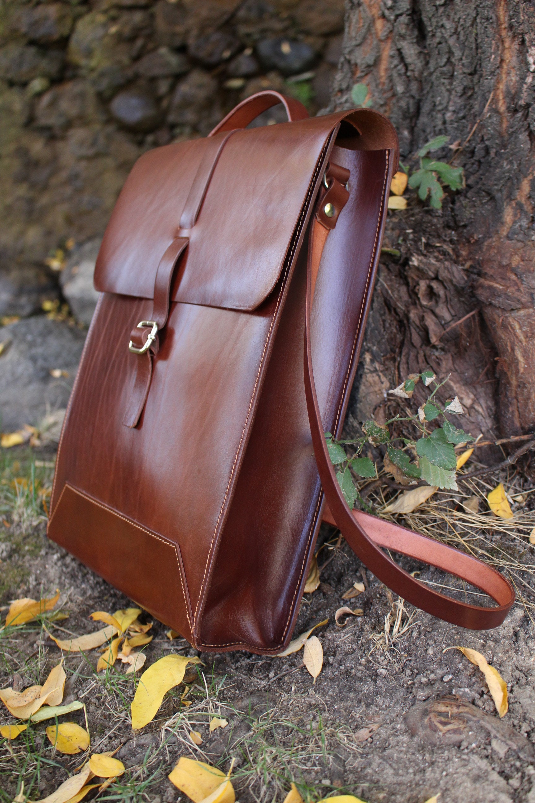 Brown Leather Men's Business Bag