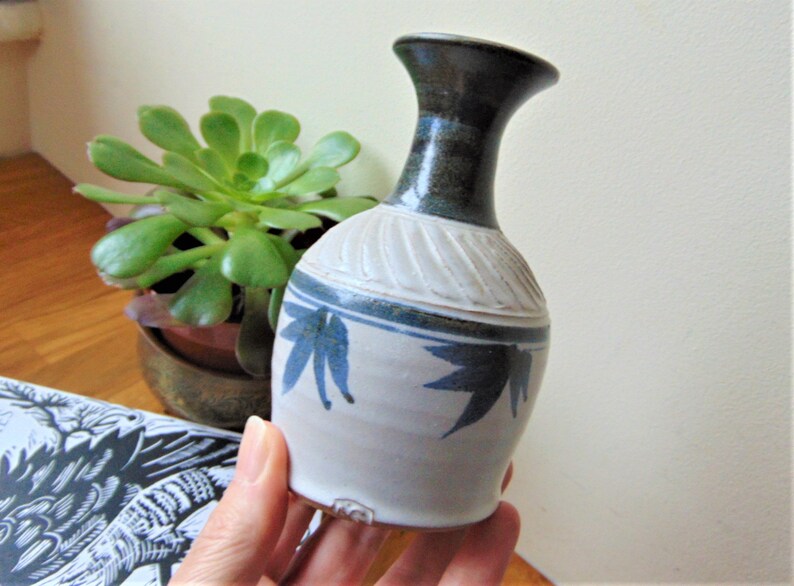 Nigel Graham Holmfirth Studio Pottery Stoneware Bottle Pot West Yorkshire UK Vintage Home Decor Accessories