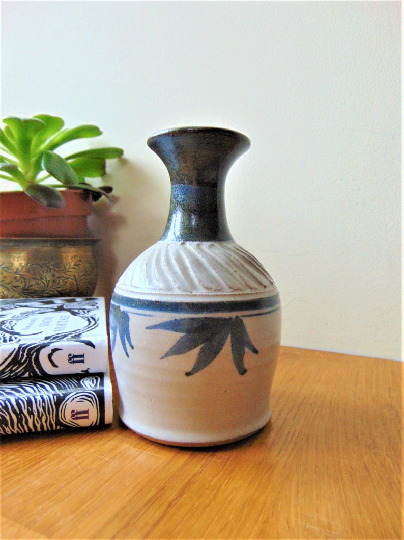 Nigel Graham Holmfirth Studio Pottery Stoneware Bottle Pot West Yorkshire UK Vintage Home Decor Accessories