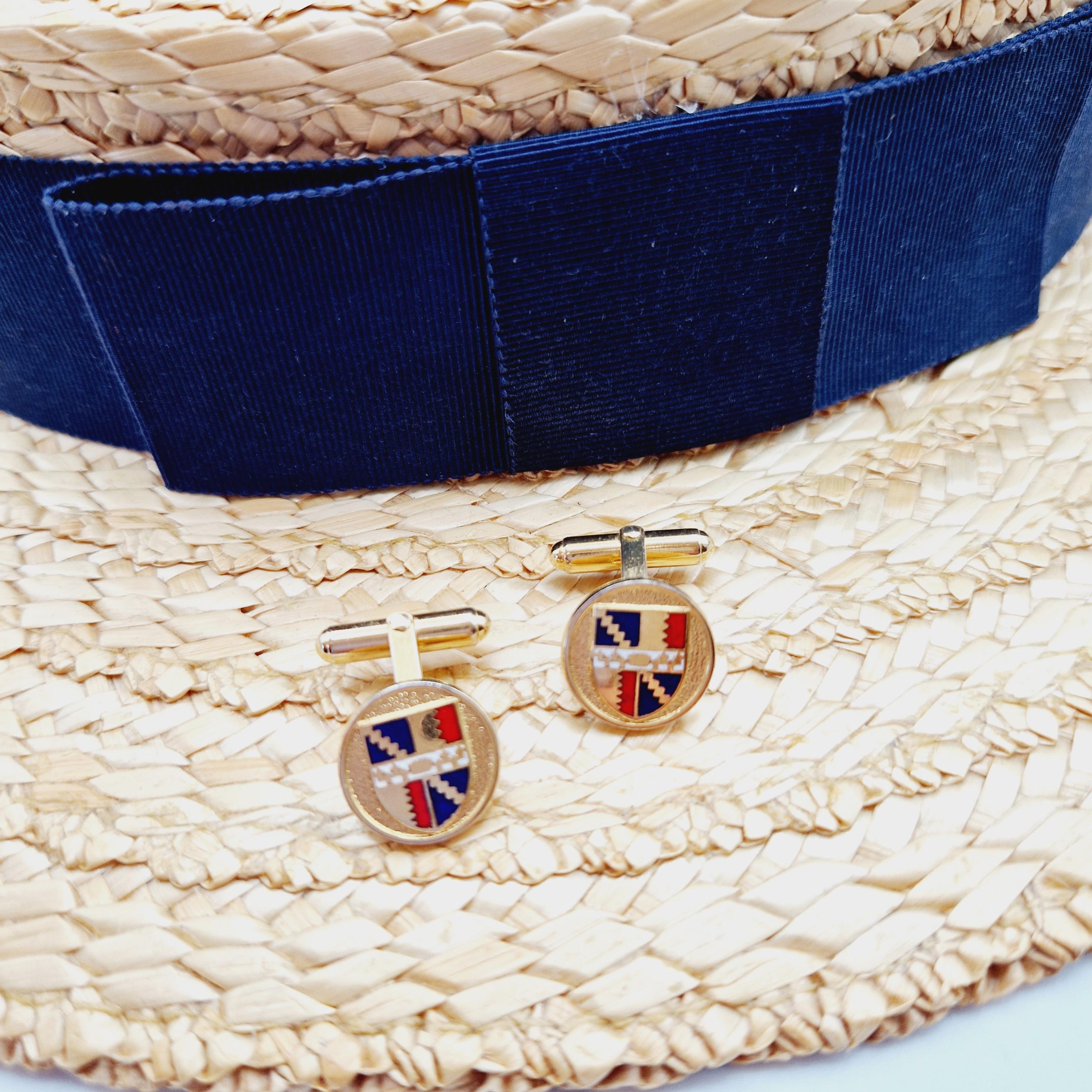 Savile Row Cuff Links Holland & Sherry Heraldic Motif Men's Accessories