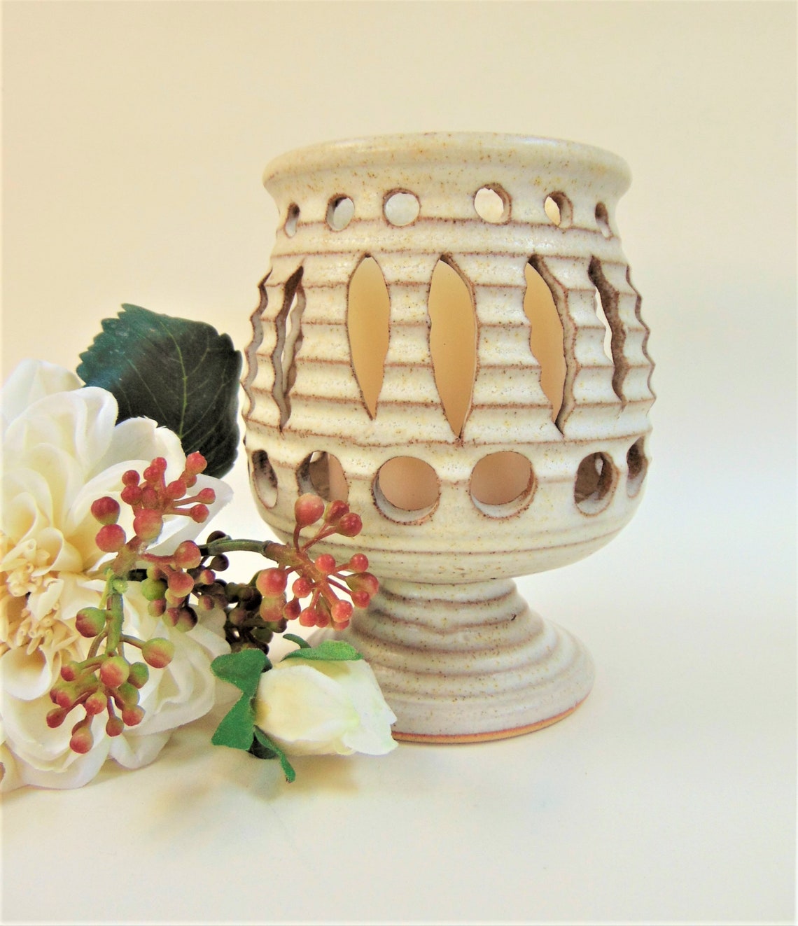 Broadstairs Pottery Pillar Candle Holder Etsy