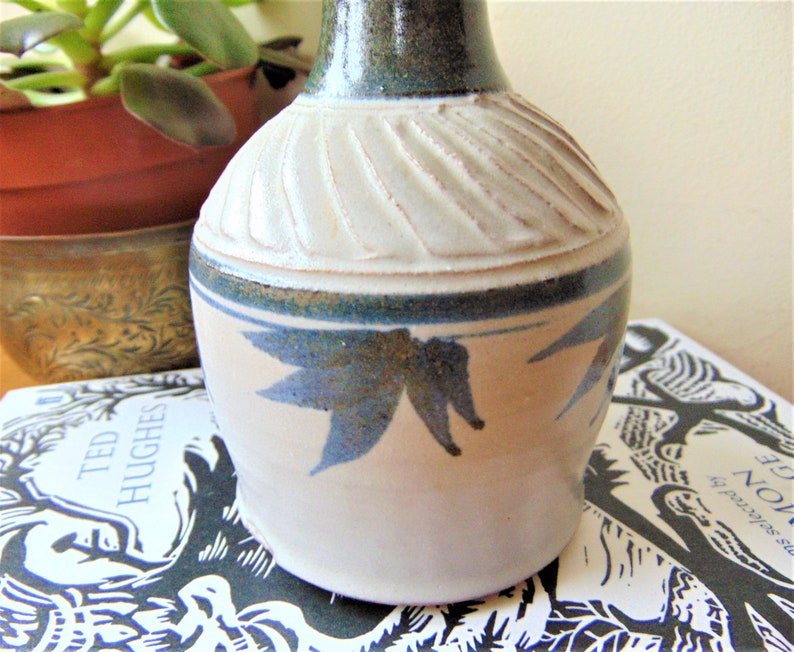 Nigel Graham Holmfirth Studio Pottery Stoneware Bottle Pot West Yorkshire UK Vintage Home Decor Accessories
