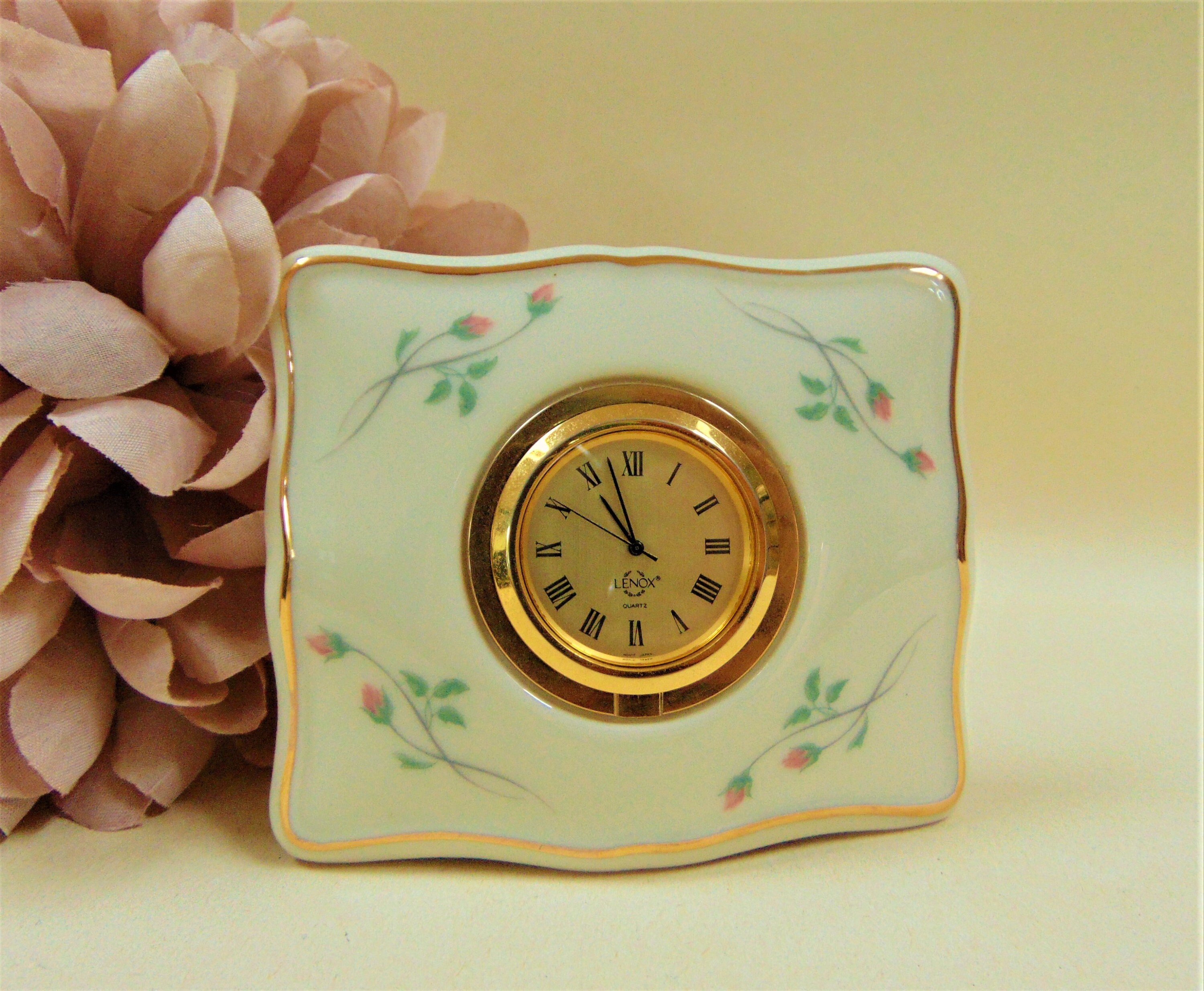Lenox USA Rose Manor Clock Etsy