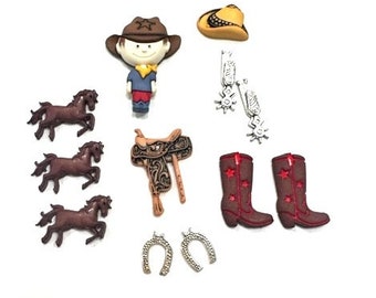 Cowboy Western Push Pins Thumbtacks or Magnets x12, Boy's Cork Board, Message Board Tacks, Western Magnets, Personalized Name, Horse