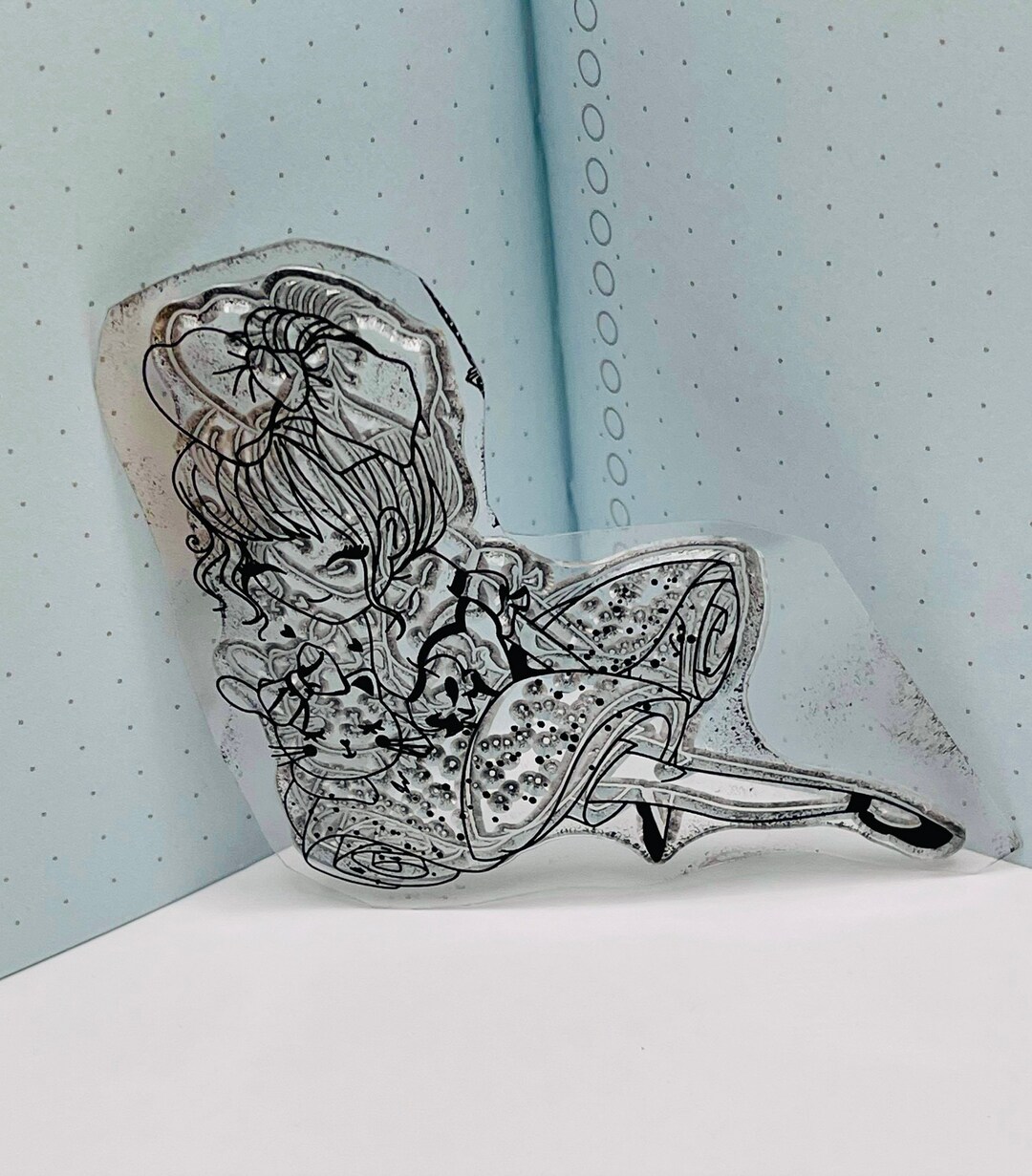 Whimsical Clear Stamps Little Girl Stamp Junk Journaling Etsy