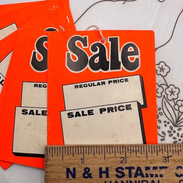 Vintage clearance tags, sales tags, Ephemera pack for junk journals, ephemera papers, ephemera lot, scrapbook kit, junk journal kit supplies