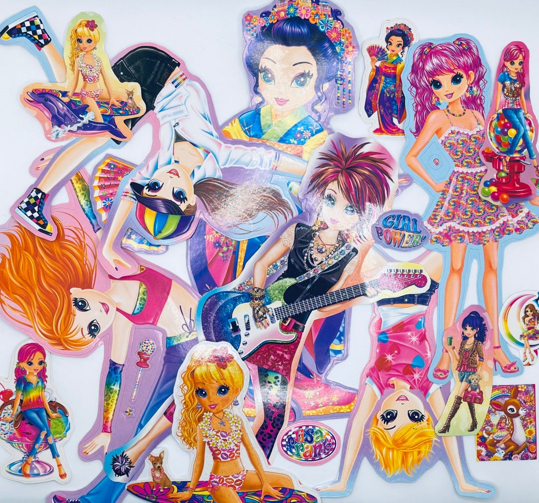 Lisa Frank Girl Stickers Lisa Frank Party Decor Lisa Frank Etsy