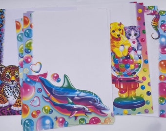 Lisa Frank stationary, Lisa Frank cutouts, Lisa Frank scrap pack, Lisa Frank paper pack, Lisa Frank nostalgia, Lisa Frank crafts,