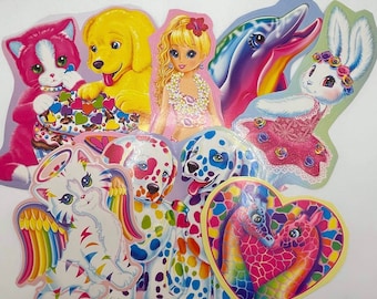 Lisa Frank stickers, jumbo Lisa Frank stickers, Lisa Frank Party Decor, Lisa Frank crafts, Lisa Frank party favors, Lisa Frank grab bag